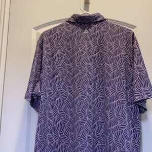 Stylish Purple Patterned Men's Polo Shirt